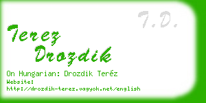 terez drozdik business card